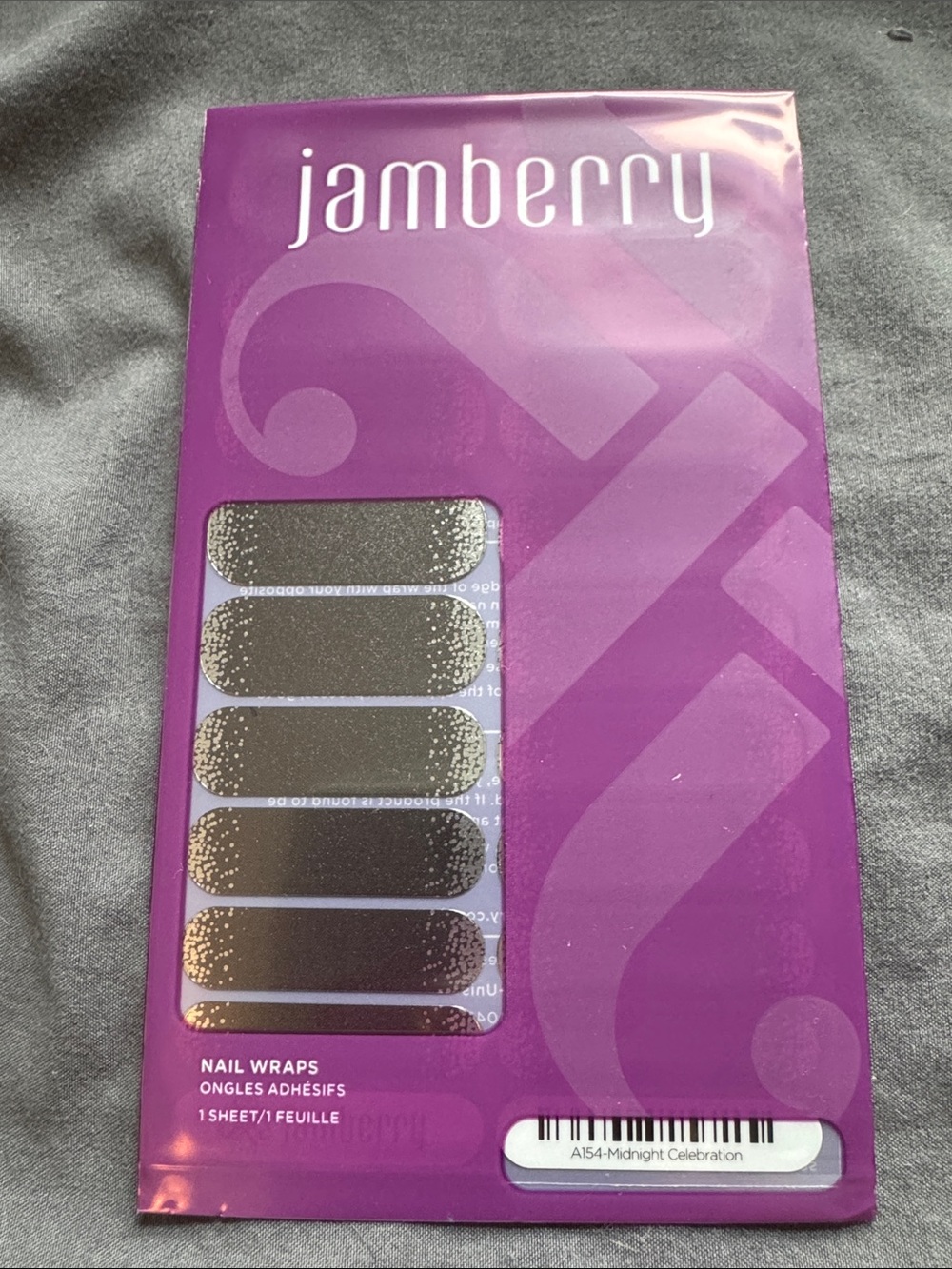 Jamberry Purple Pack with Black Metallic Nail Wraps